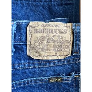 Sears Roebucks Western Wear Dark Blue Denim Jeans 42 X 29 Vintage Genuine